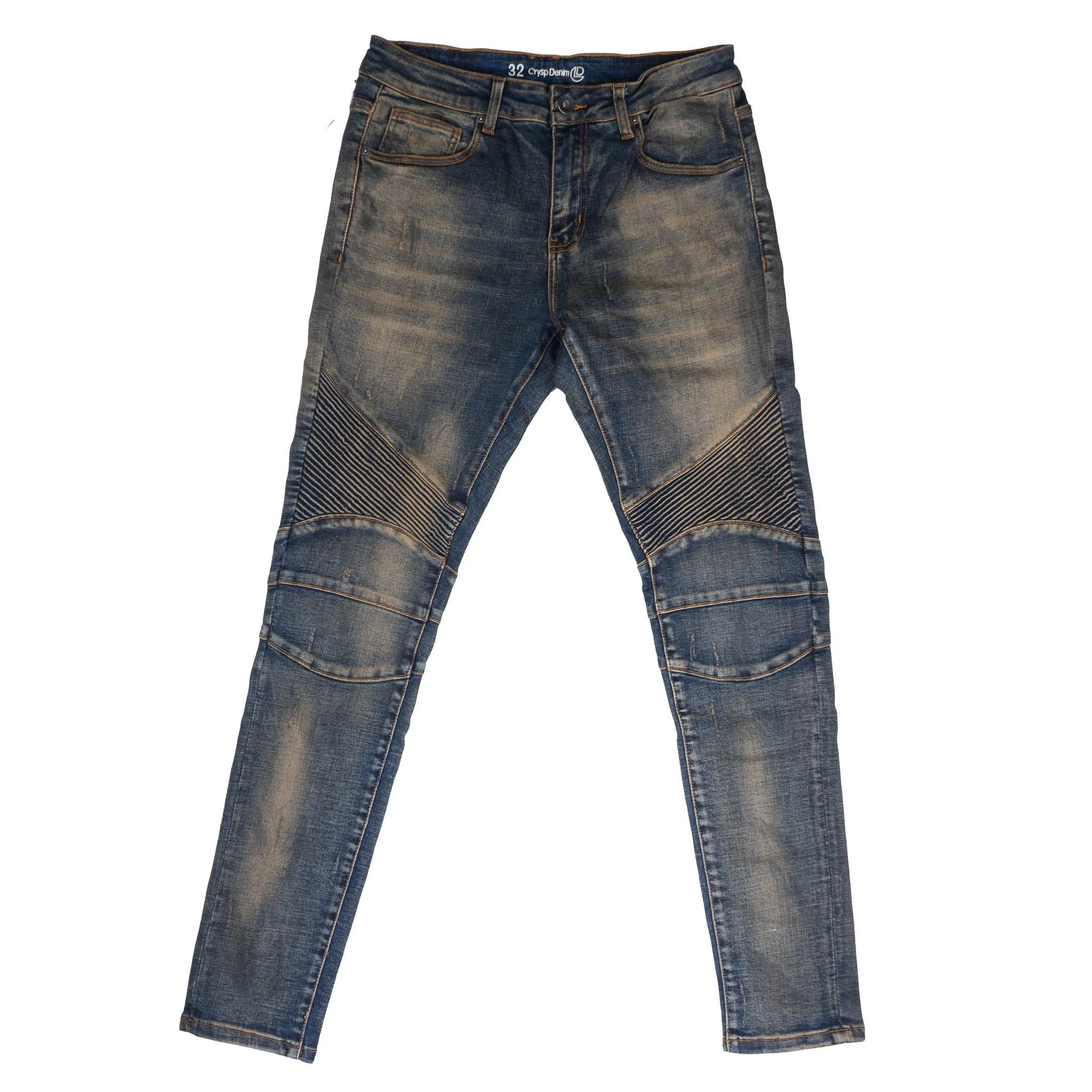 CRYSP DENIM DISTRESSED DENIM JEANS SAND - CRYSPSP120-107