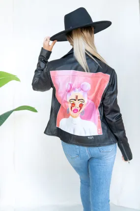 Custom Hand-Painted Leather Jacket