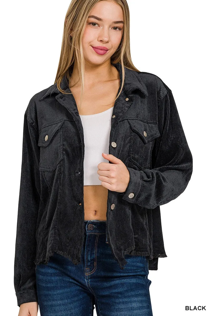 Dayna Corduroy Cropped Jacket