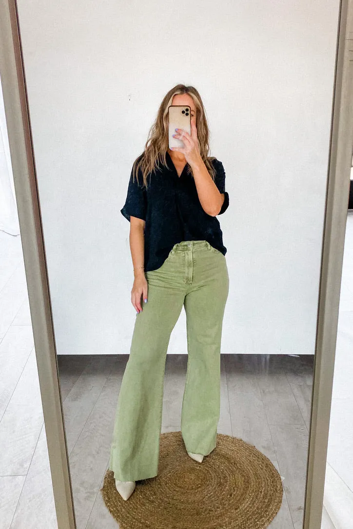 Dear John Fiona Wide Leg Jeans Sage