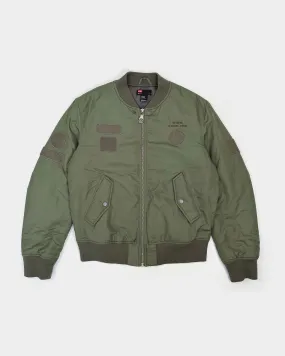 Diesel Green Patched Bomber Jacket 2000's