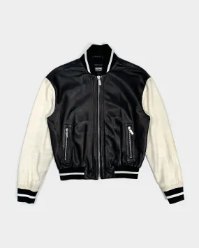 Vintage 1990s Dirk Bikkembergs Premium Leather Varsity Jacket