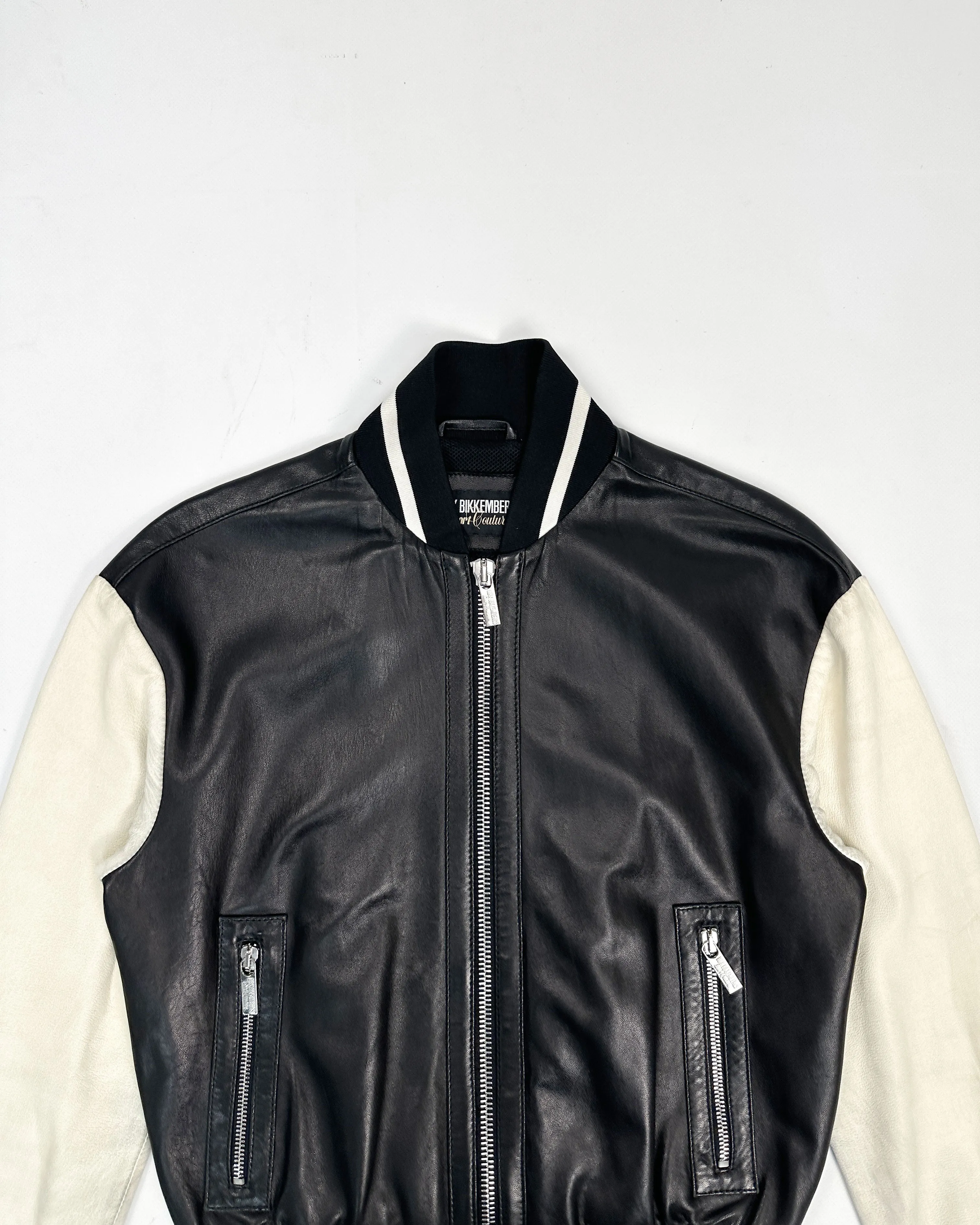 Vintage 1990s Dirk Bikkembergs Premium Leather Varsity Jacket