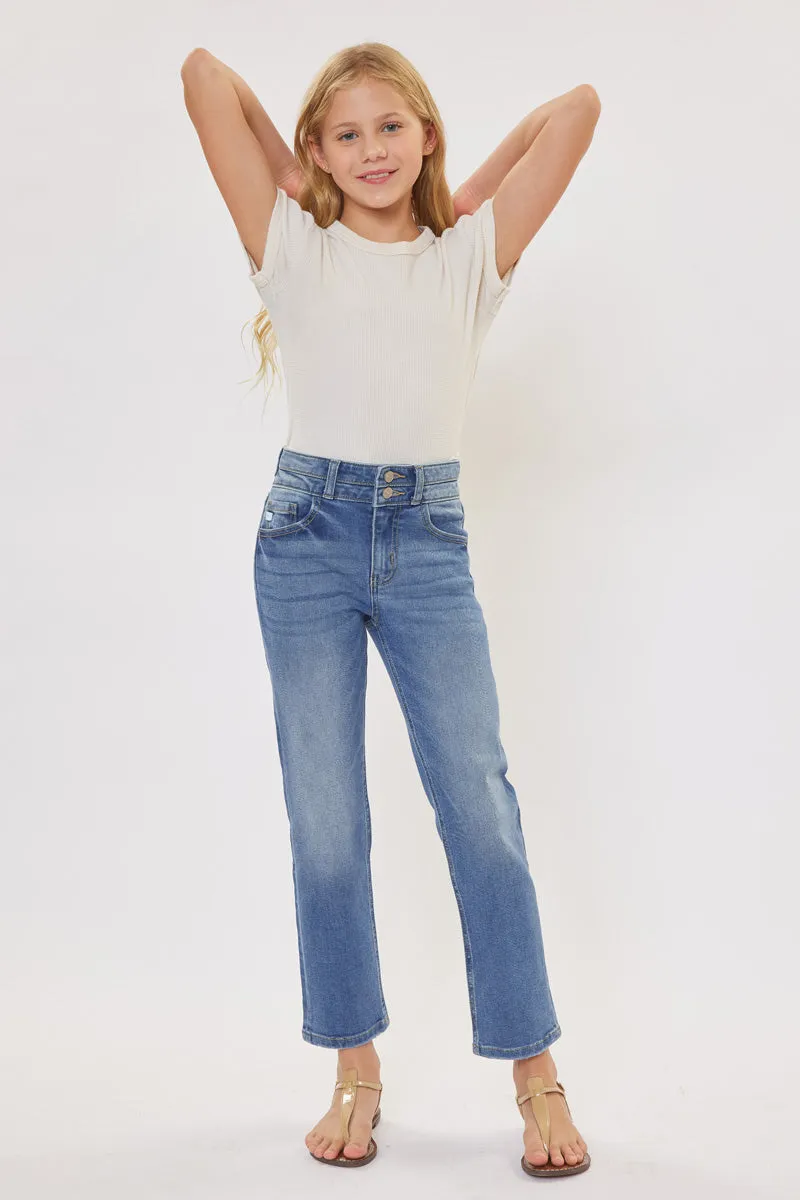 Dream High Rise Mini Straight Leg Kid Jeans