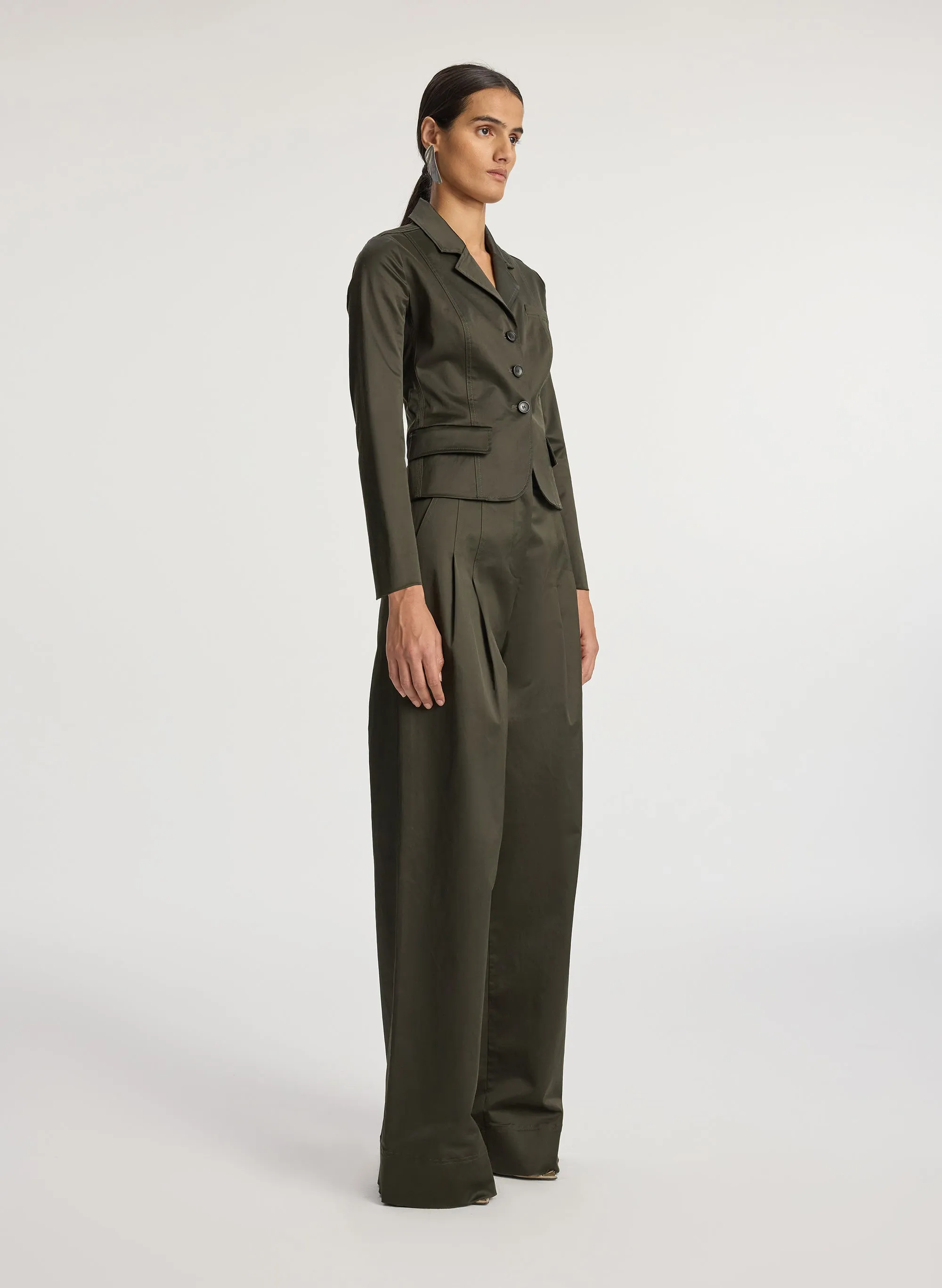 Fallon Sateen Shrunken Jacket