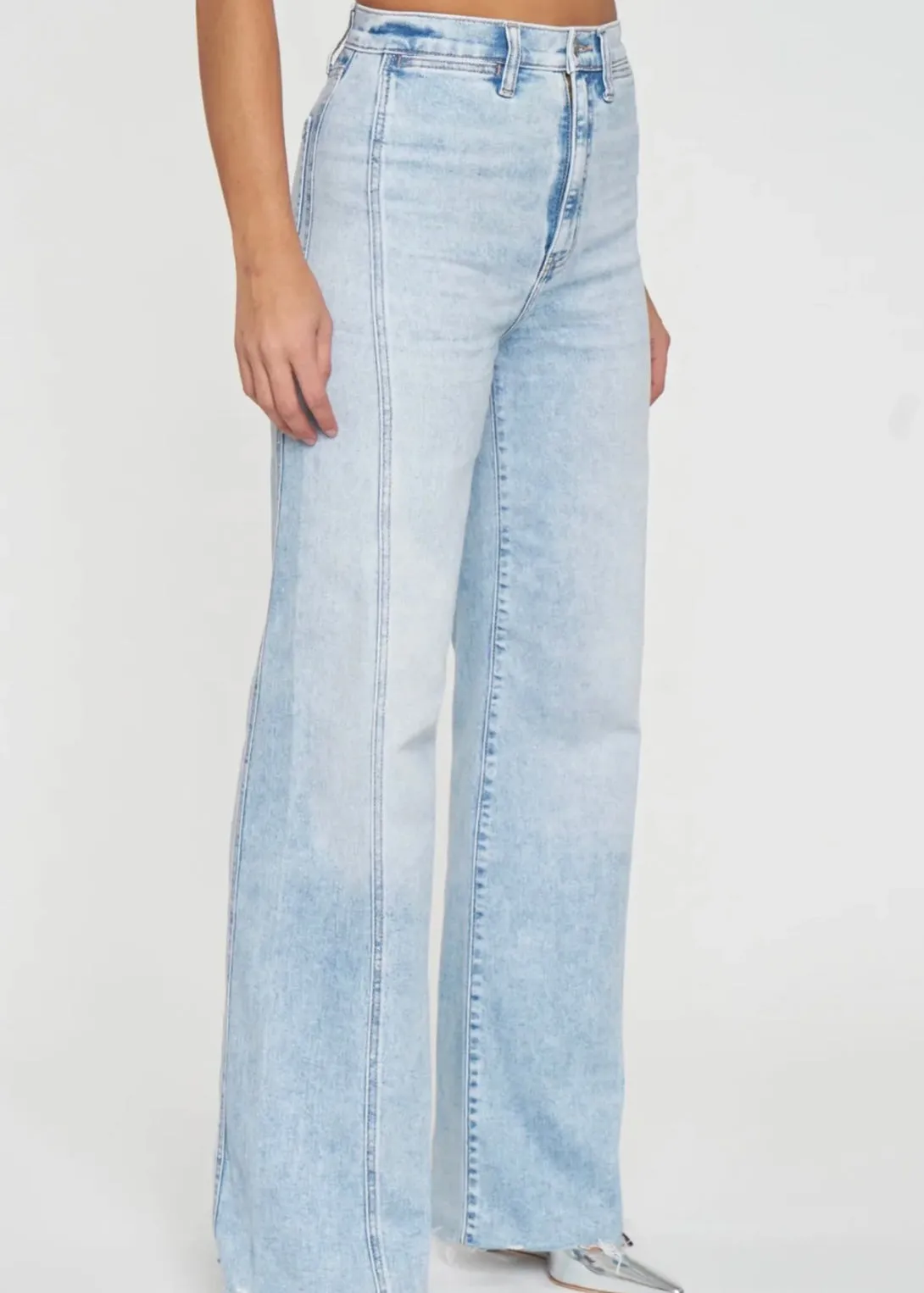 Far Out Wide Leg Jeans with Seaming