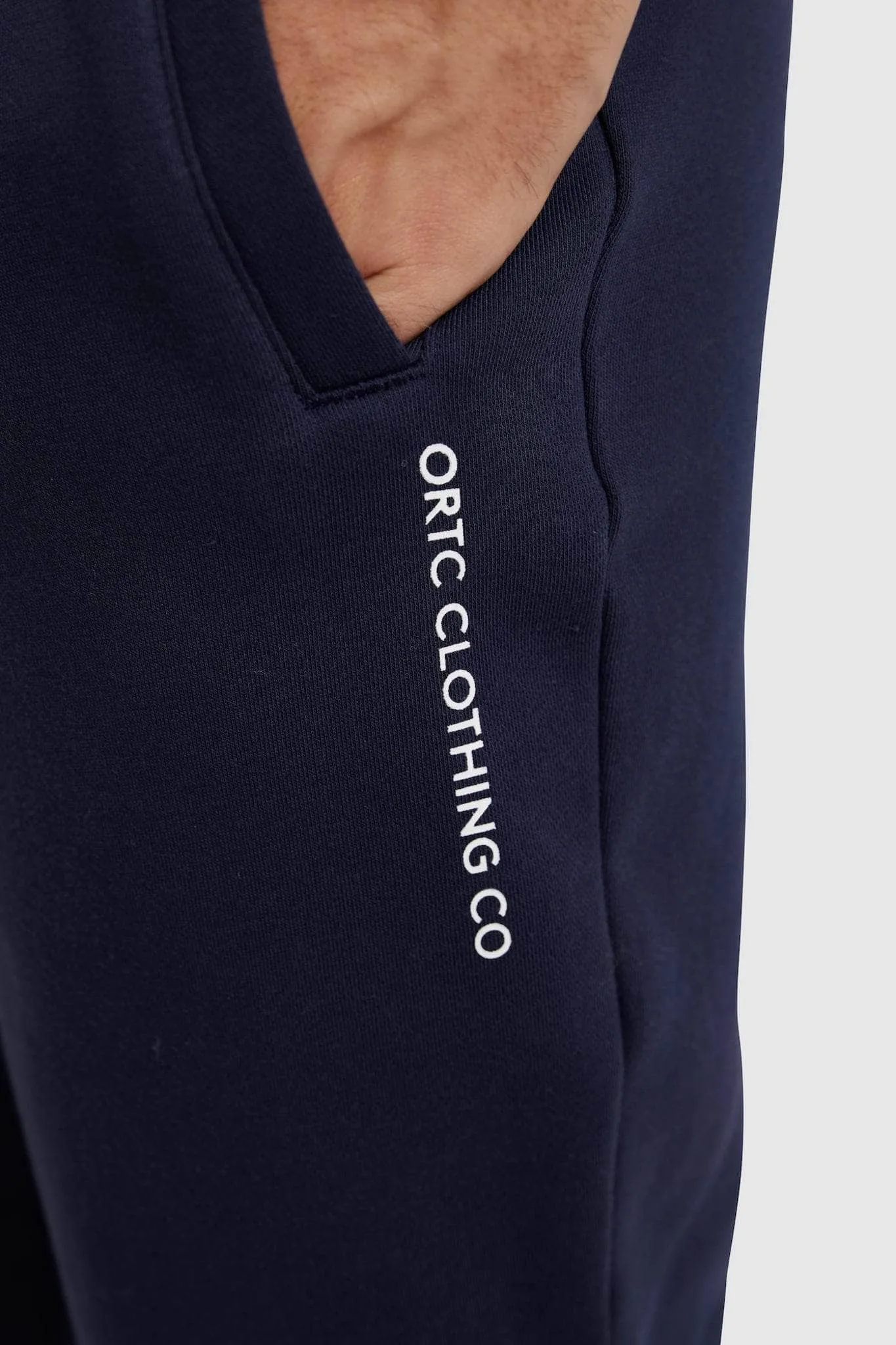 Fleece Logo Track Pants Navy