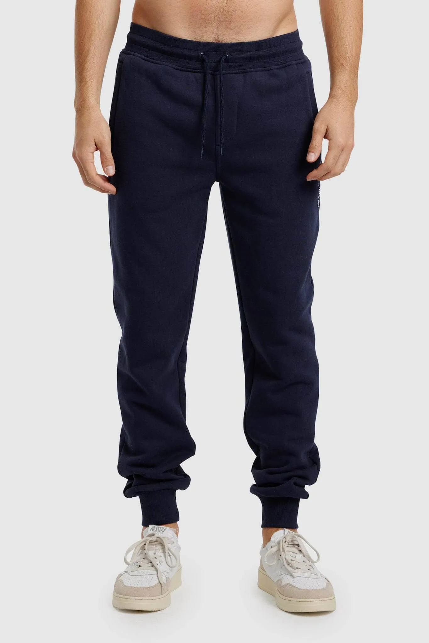 Fleece Logo Track Pants Navy