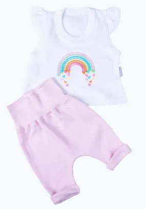 Frilled Rainbow Top & Leggings Set