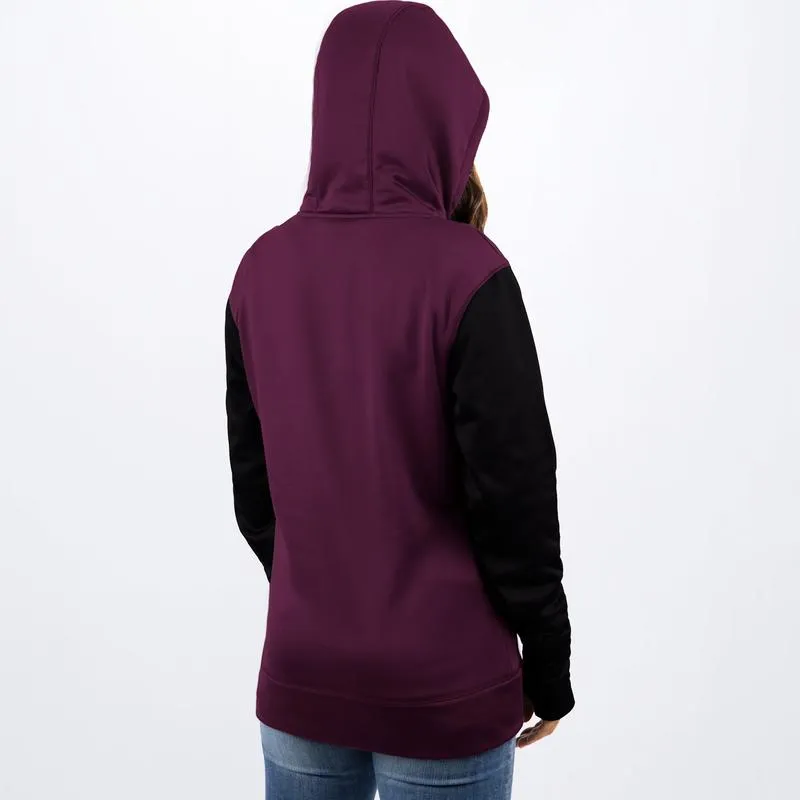 FXR Women's Helium Tech Pullover Fleece Berry/White