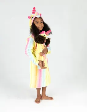 Girl and Doll Fleece Hooded Robes