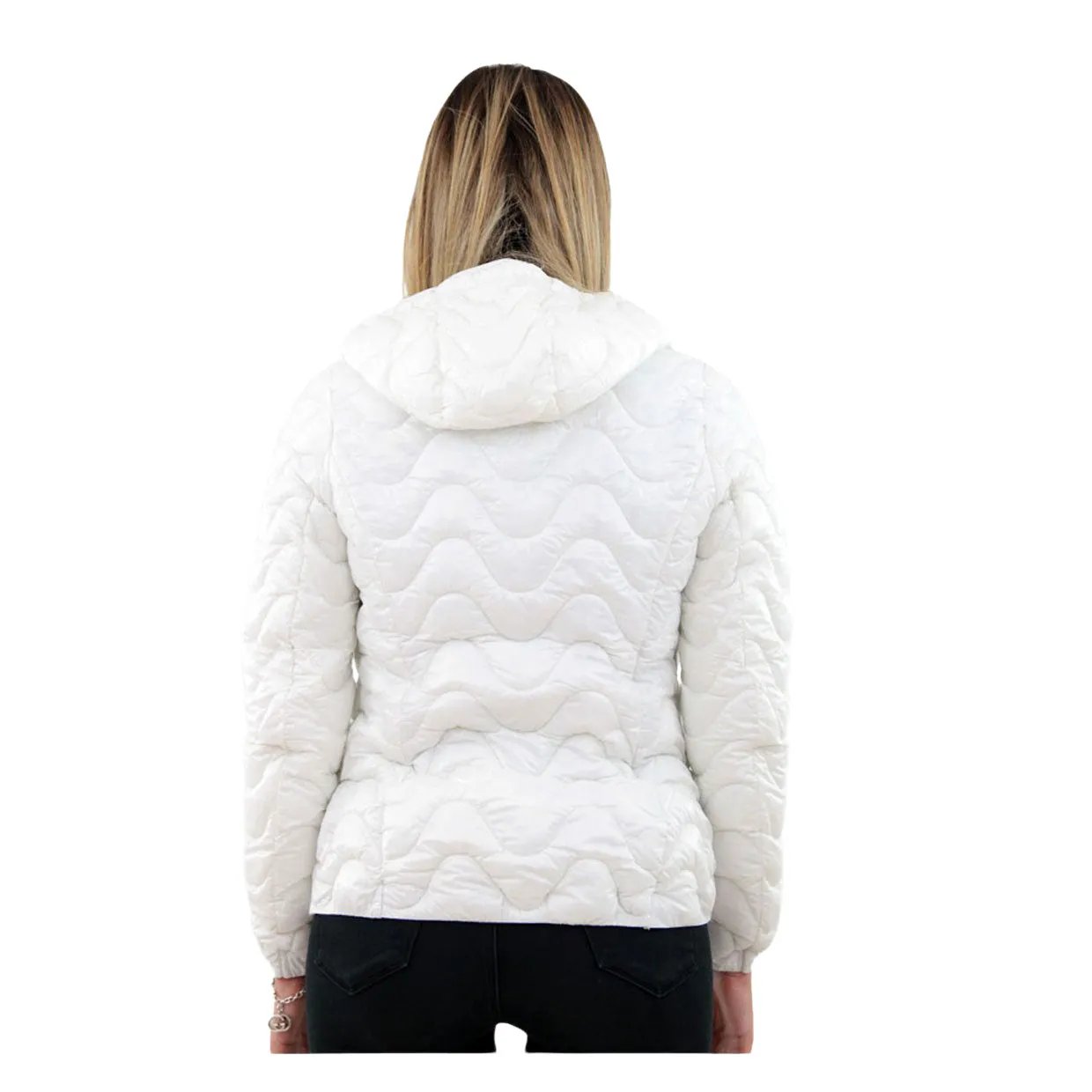 Giubbino Donna K-Way Lily Quilted Warm Bianco