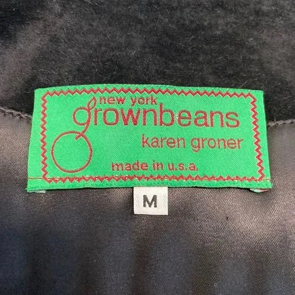 Grownbeans Karen Groner Vintage Leather Shearing w/ Patches Full Jacket