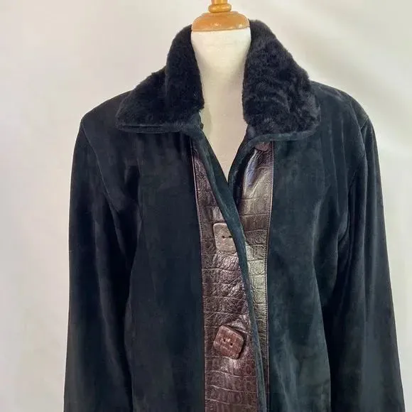 Grownbeans Karen Groner Vintage Leather Shearing w/ Patches Full Jacket