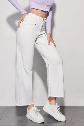 Have You Seen Hem Jeans-White