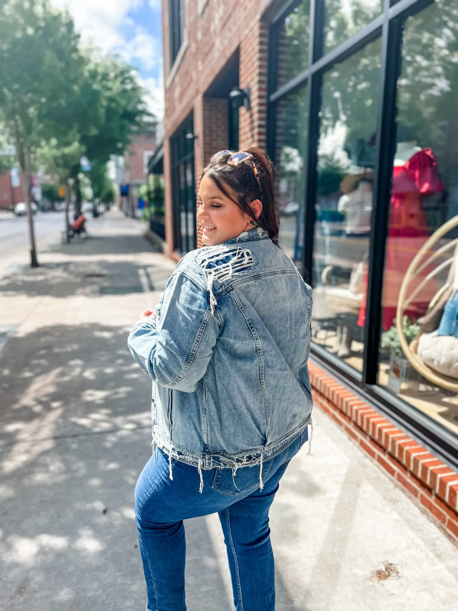 HIDDEN | Baylee Bandana Denim Jacket