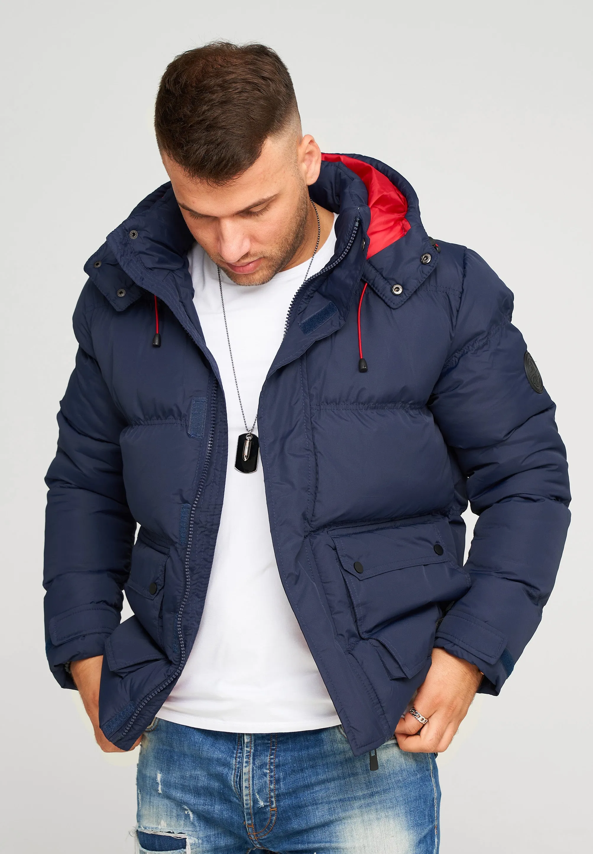 JACKET J18 NAVY-RED