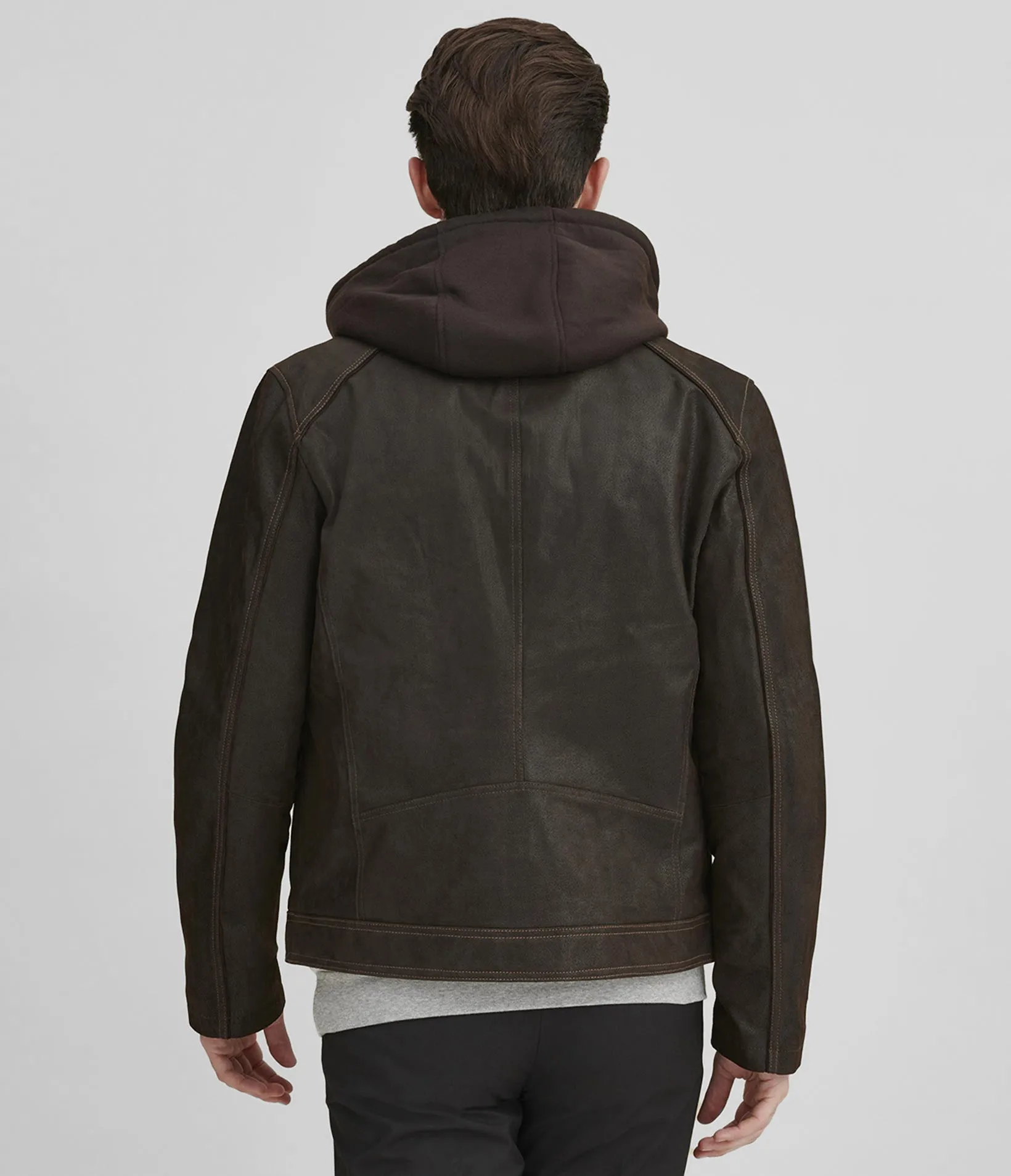 Jake Hooded Leather Jacket