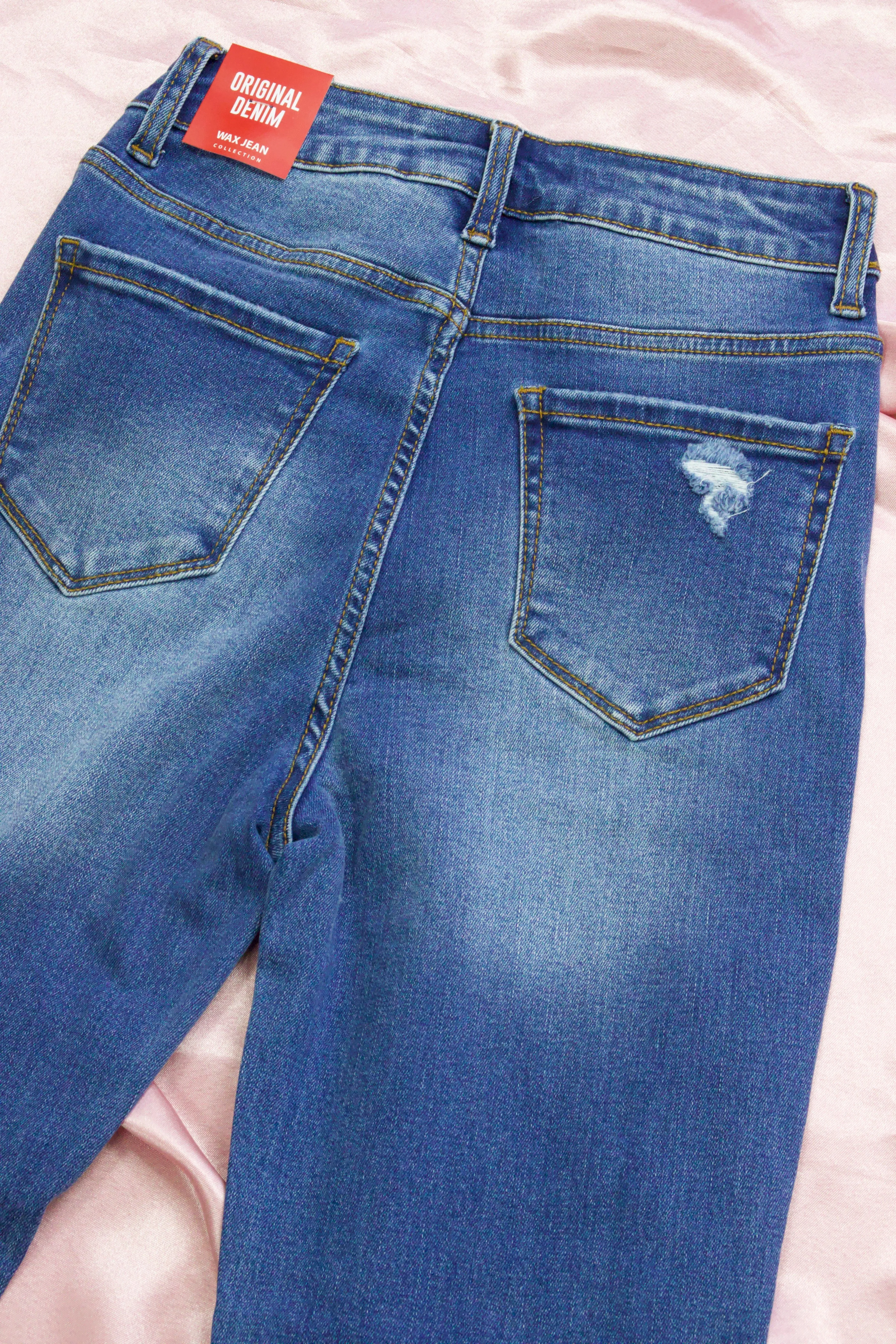 JEANS ESTILO SKINNY RASGADO TIRO ALTO 90292