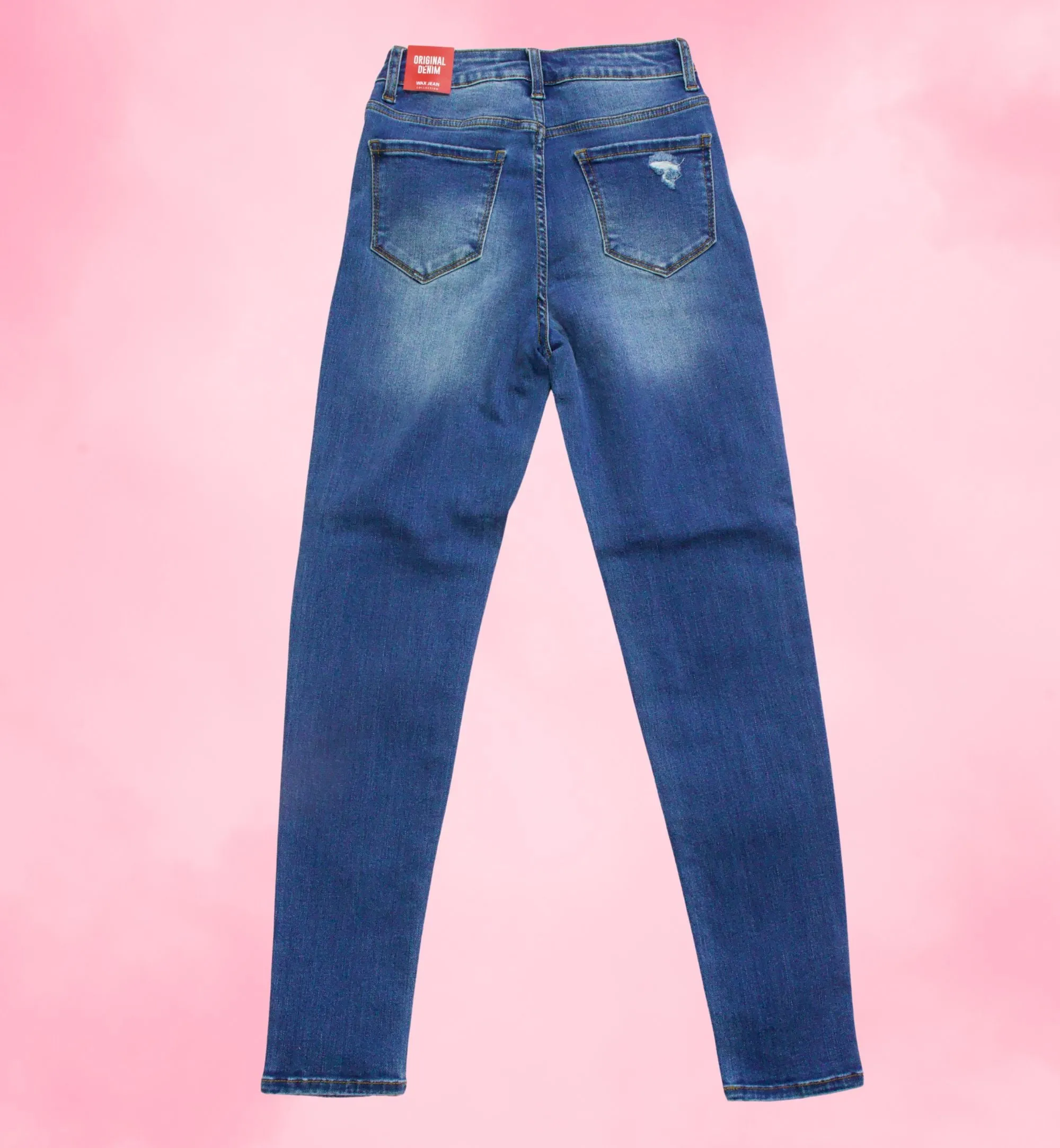 JEANS ESTILO SKINNY RASGADO TIRO ALTO 90292