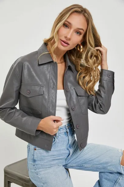 Jen Faux Leather Jacket