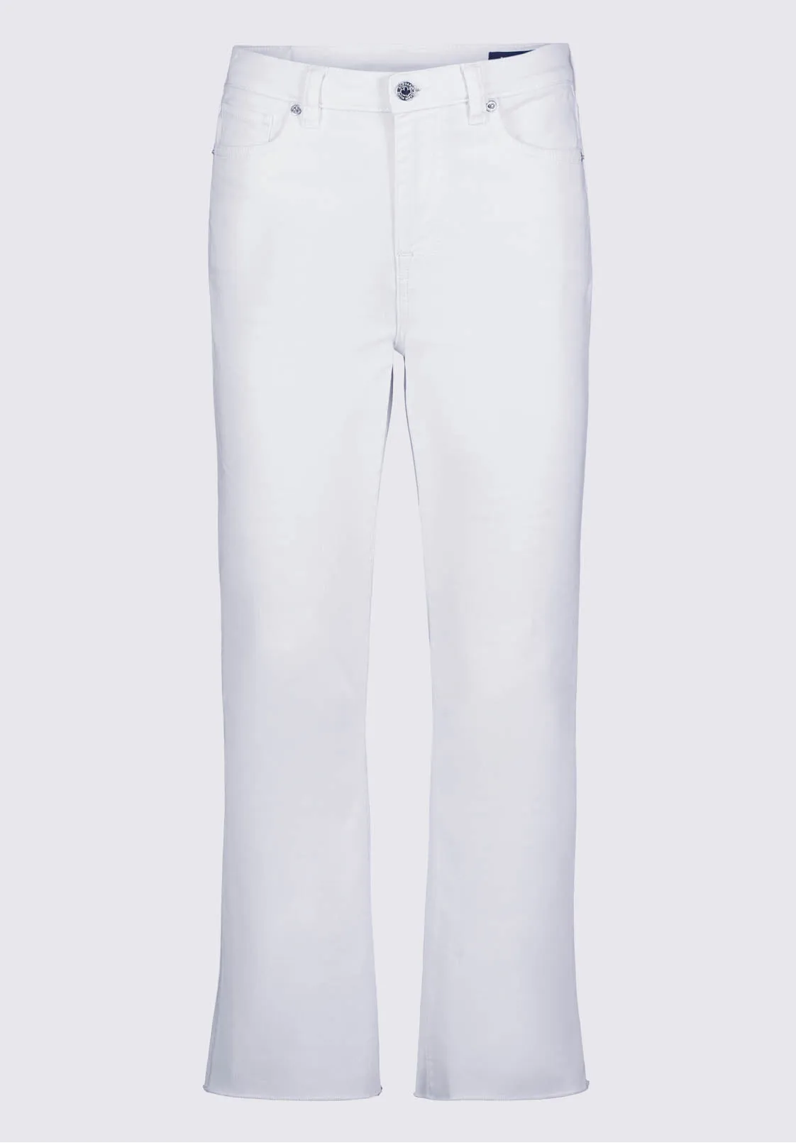 Kick Crop Kim Women's Jeans in White - BL15974