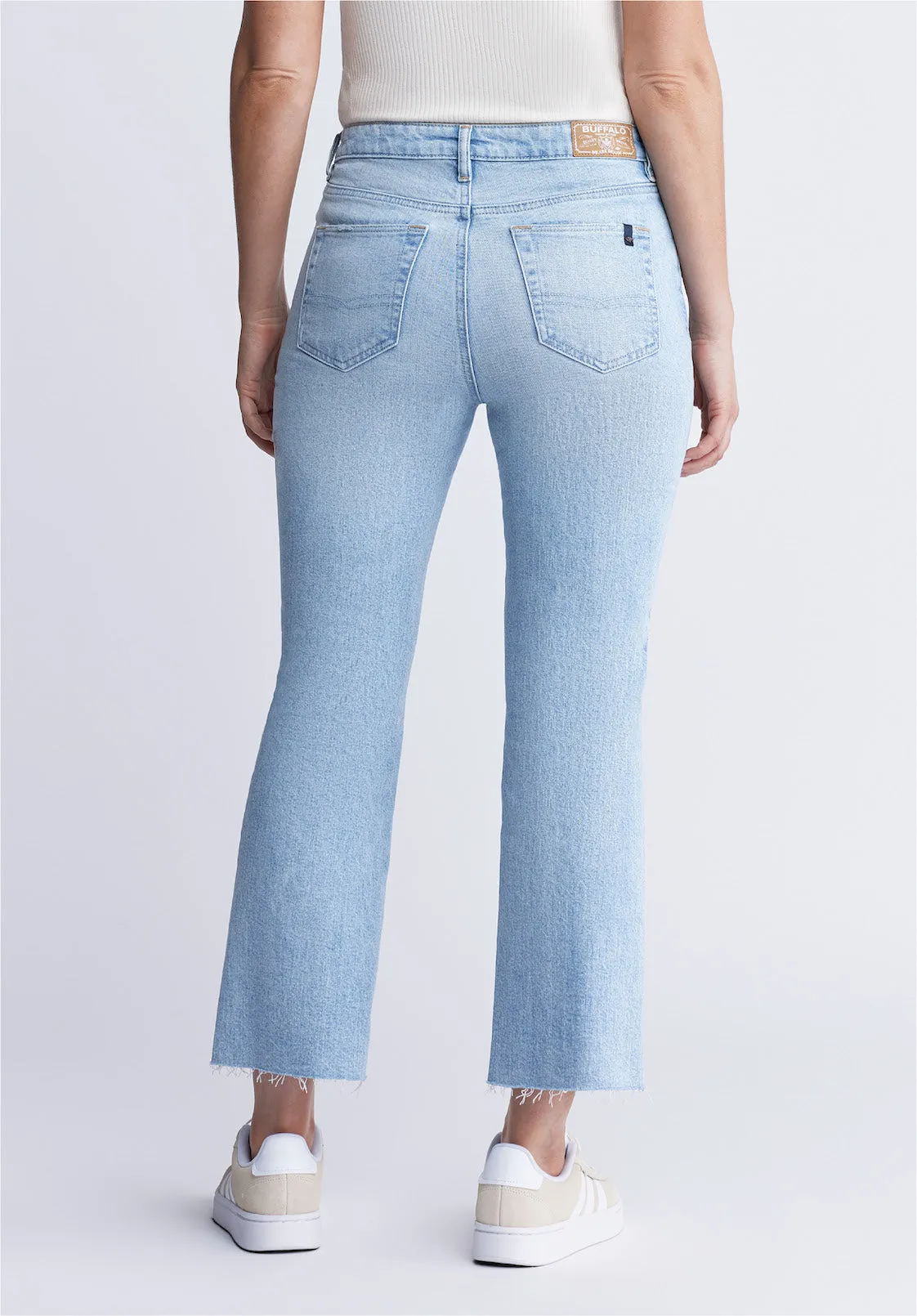 Kim Kick Crop Women's Jeans in Vintage Blue - BL15973