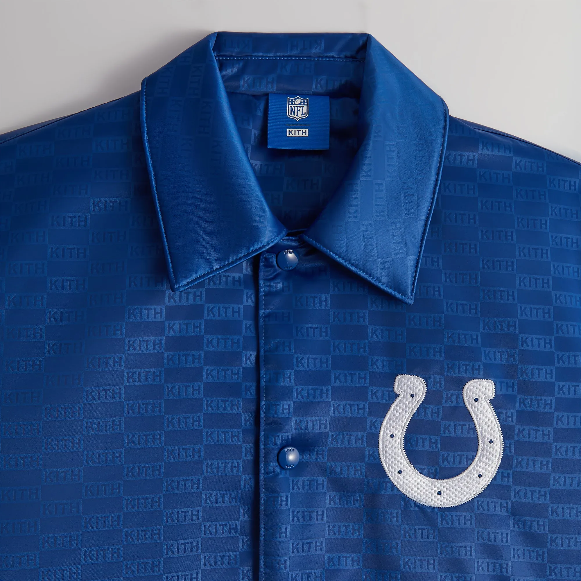 Kith for the NFL: Colts Satin Bomber Jacket - Entice