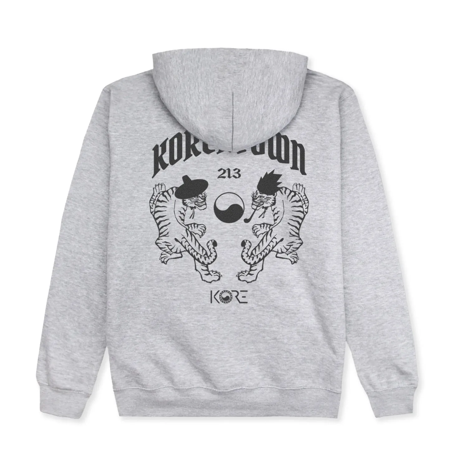 KOREATOWN TIGERS HOODIE (HEATHER GREY)