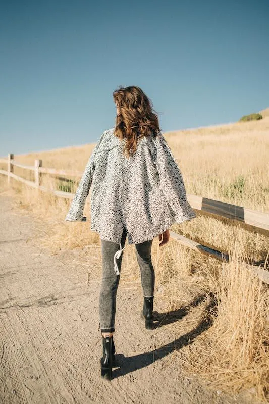 Leopard Print Anorak Jacket