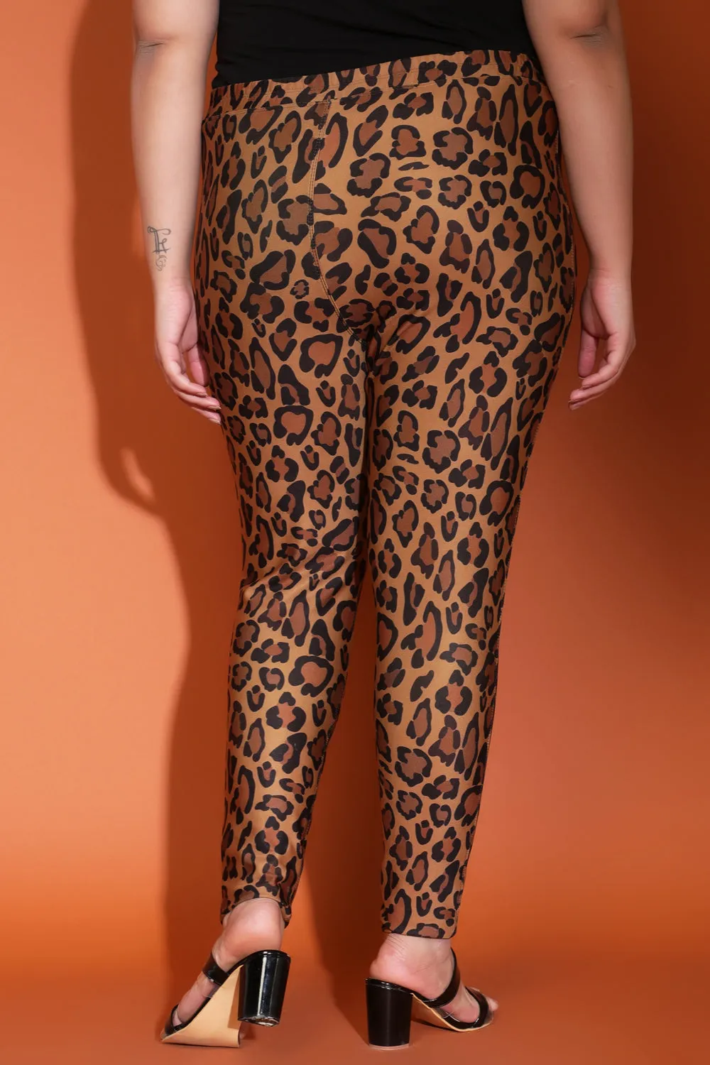 Leopard Printed Warm Winter Fleece Leggings