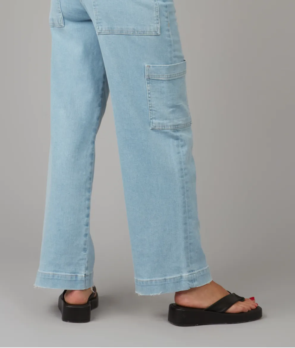 Lola Pheonix jeans, mid-rise wide-leg cargo