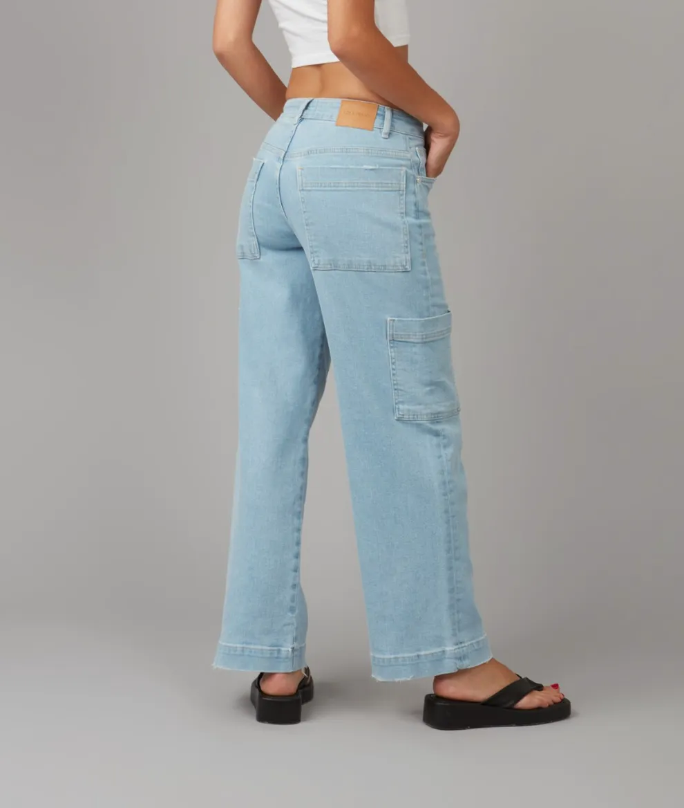 Lola Pheonix jeans, mid-rise wide-leg cargo