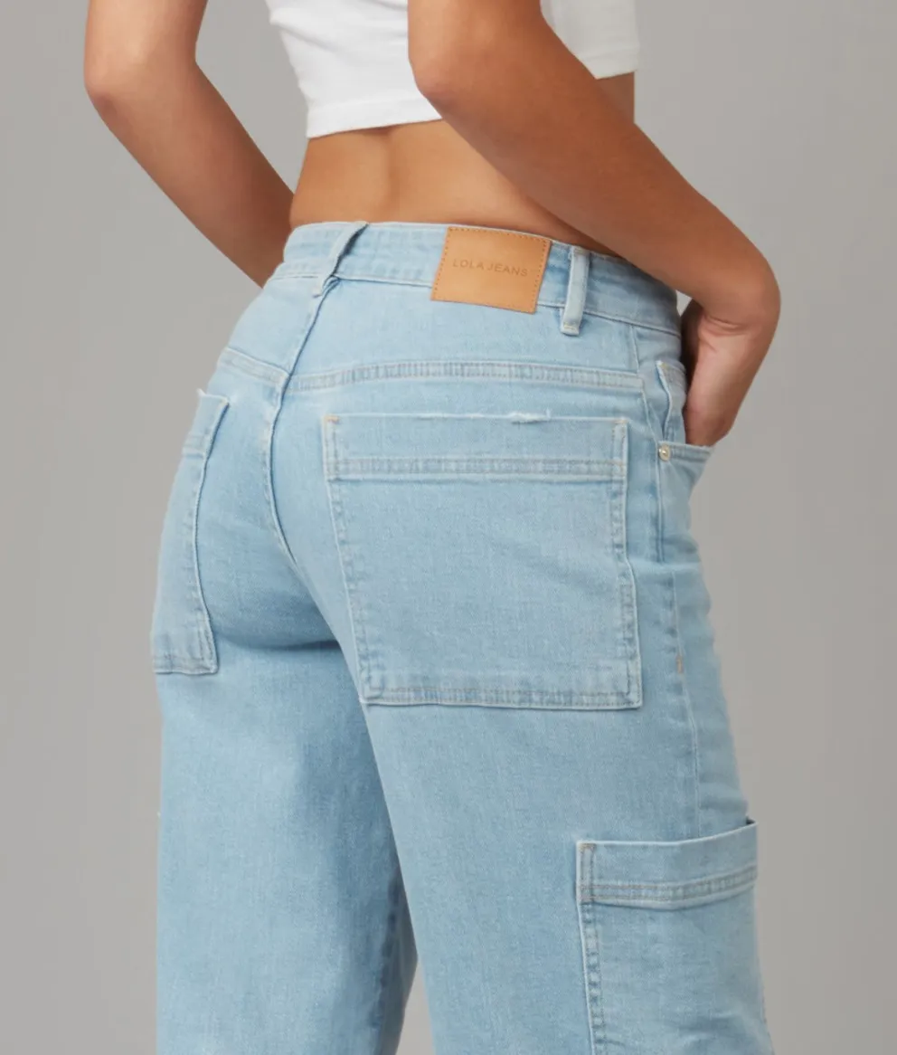 Lola Pheonix jeans, mid-rise wide-leg cargo