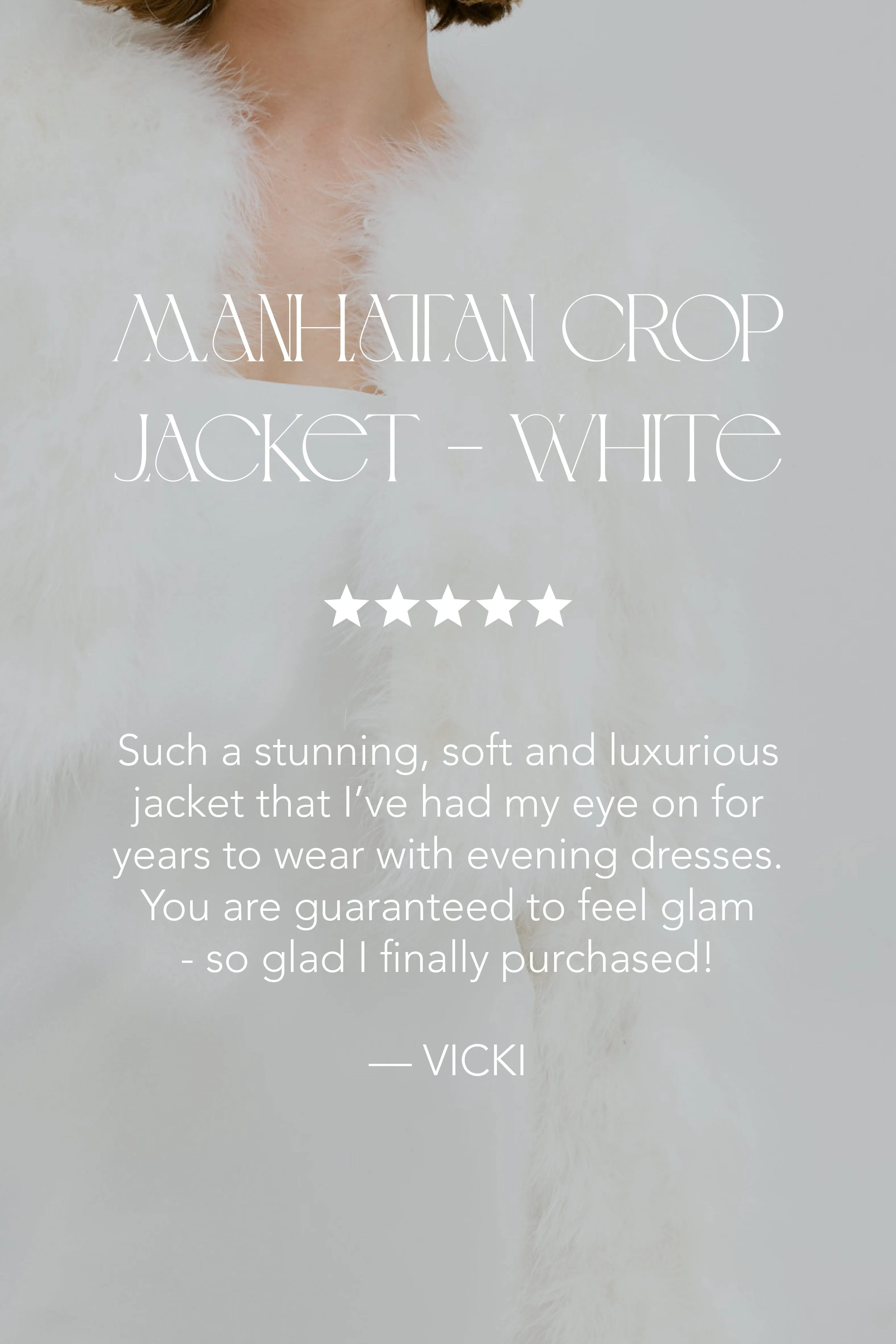 Manhattan Crop Jacket - White