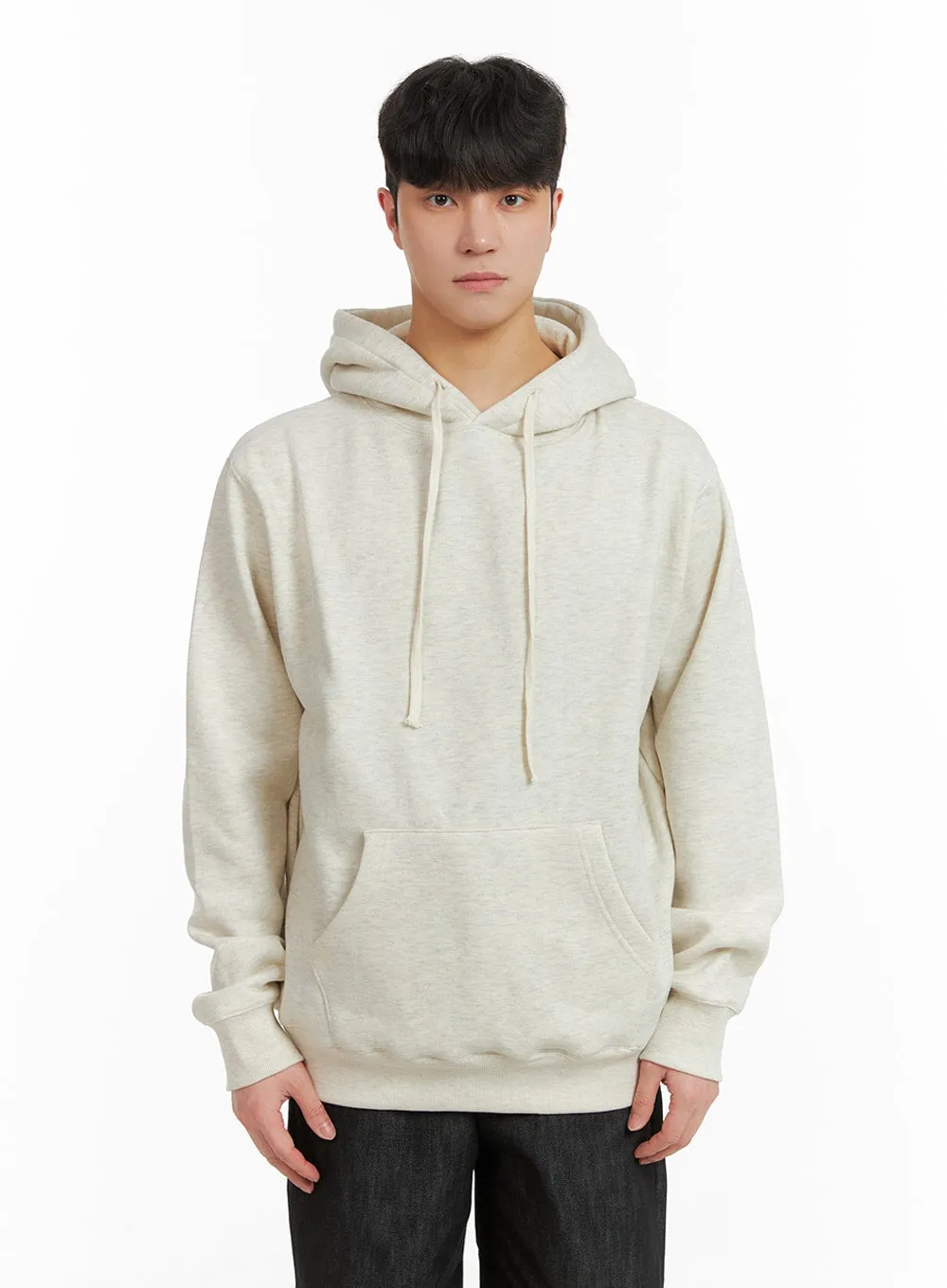 Men's Basic Hoodie IA402 / Light Beige