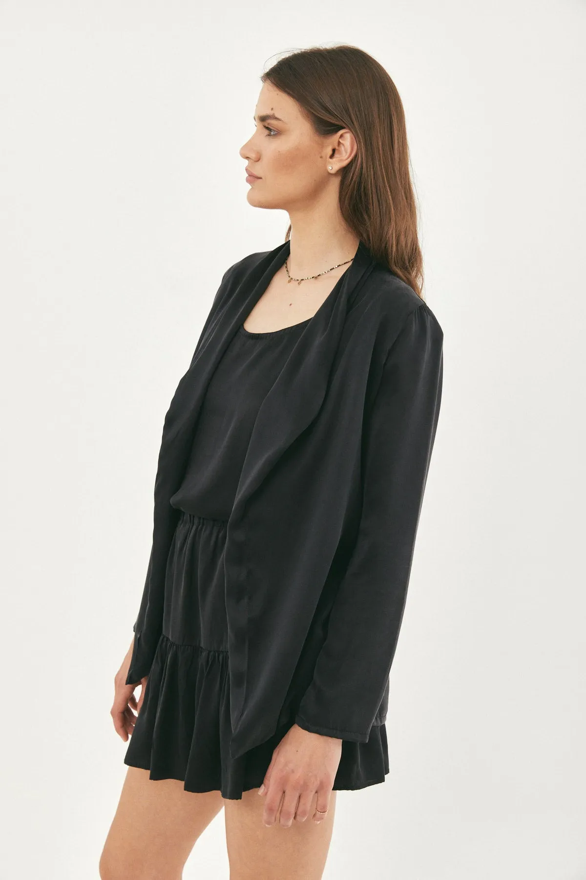 MILLA BLACK SILK JACKET