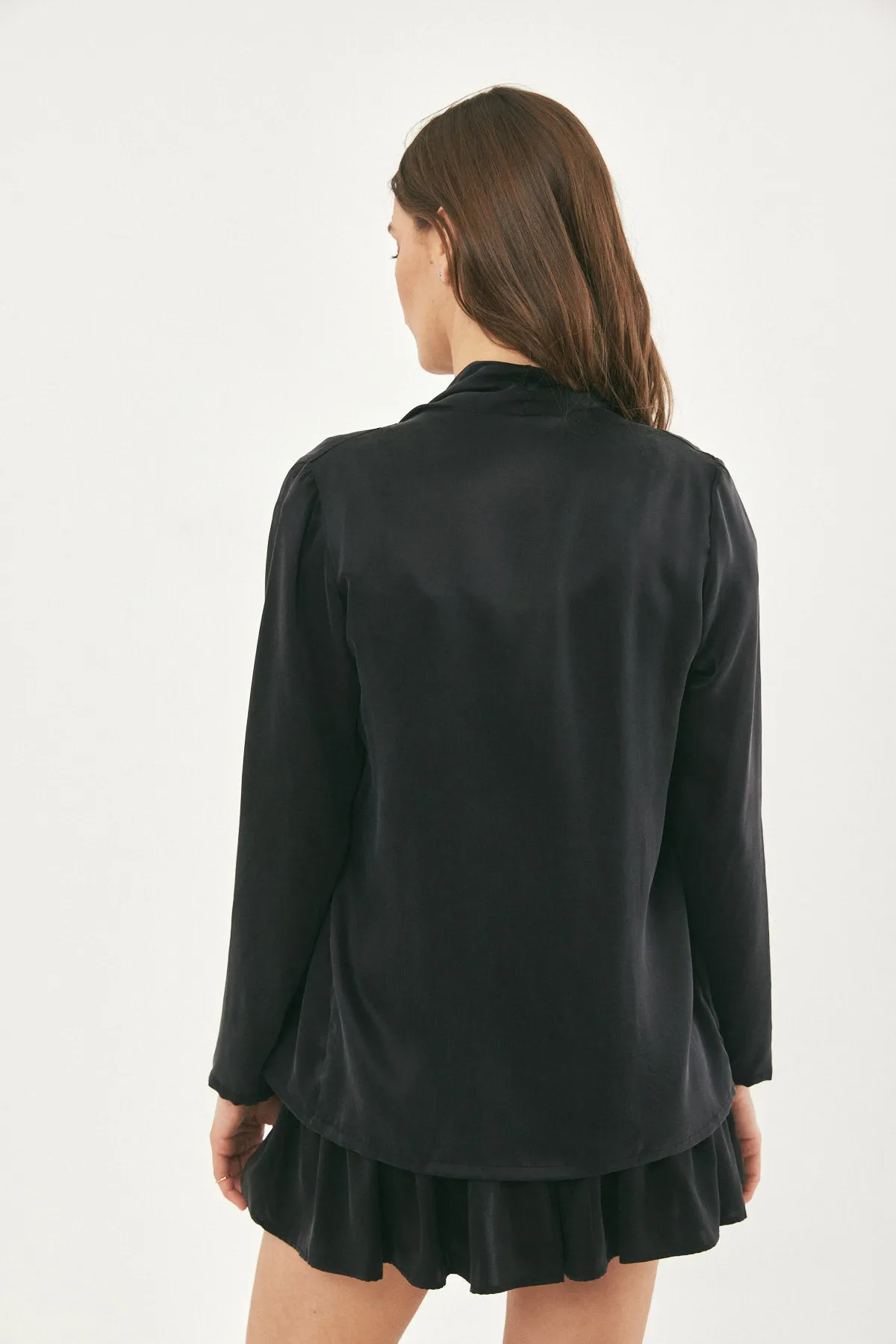 MILLA BLACK SILK JACKET