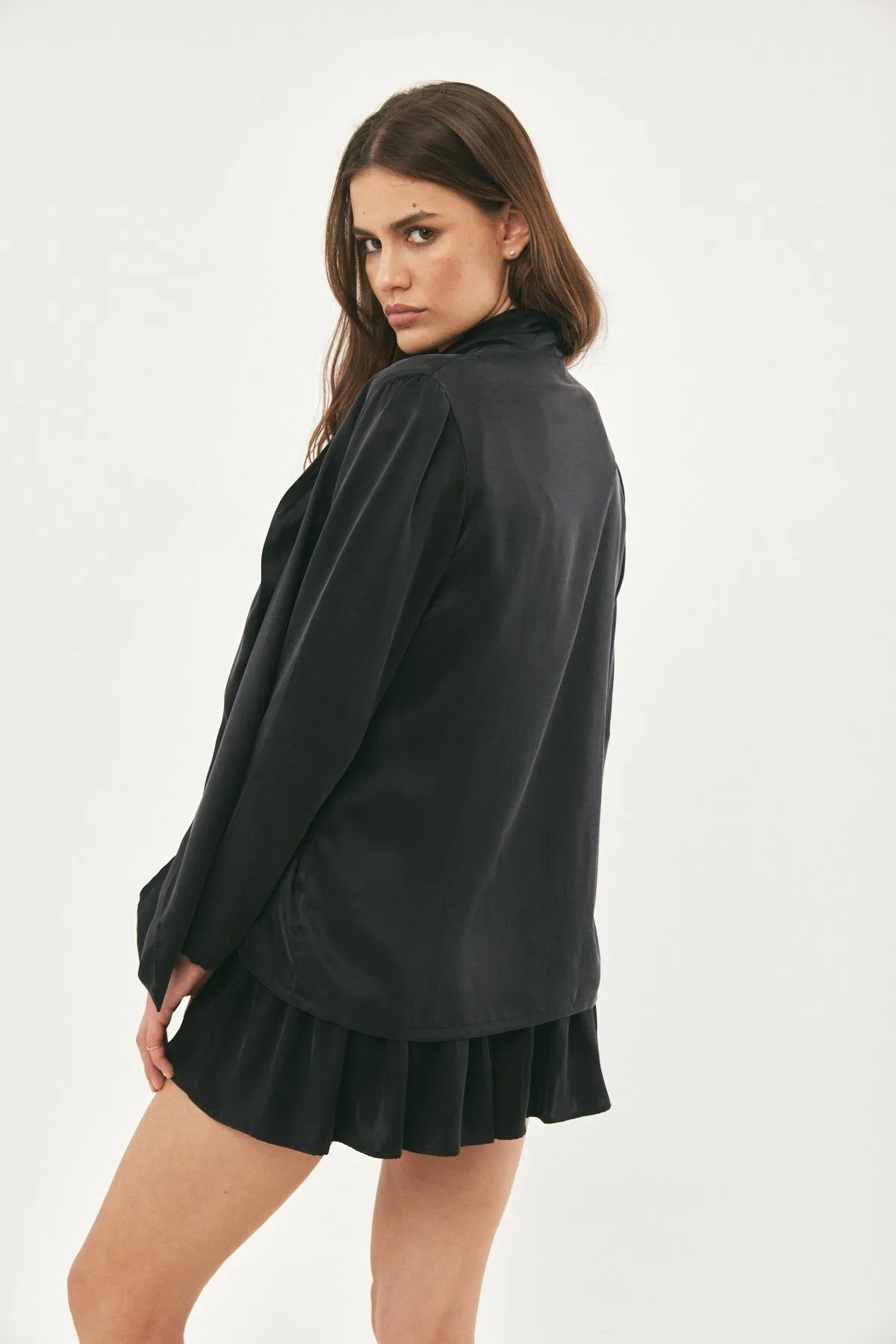 MILLA BLACK SILK JACKET