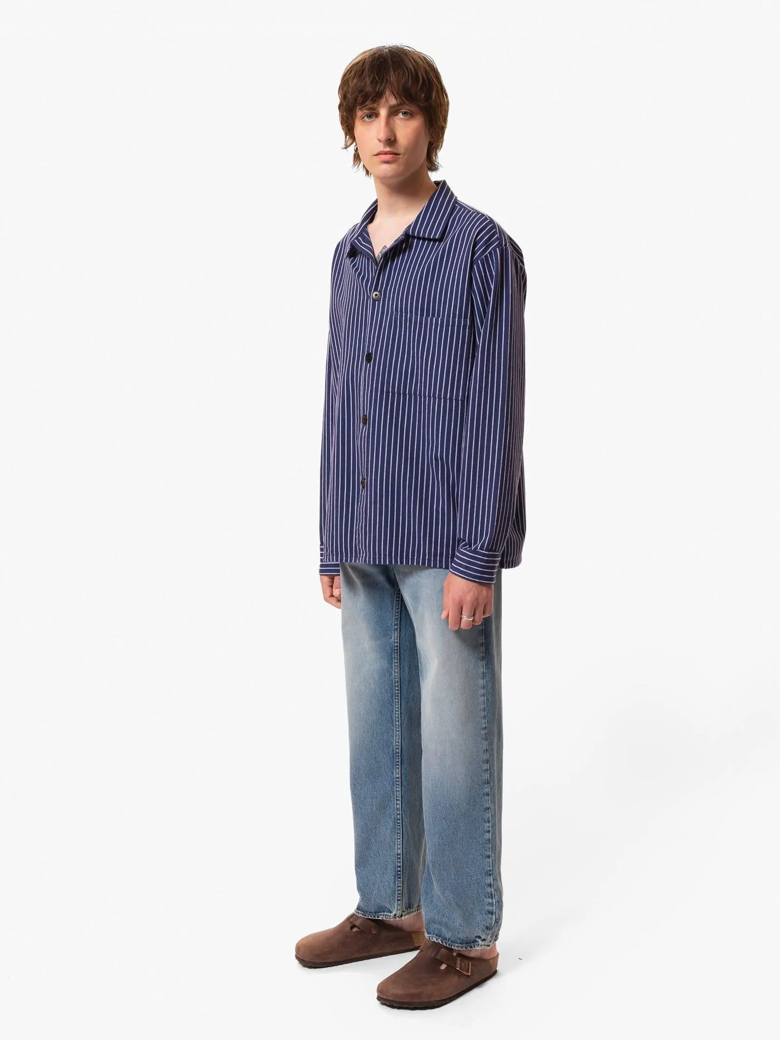 Nudie Jeans Co - Berra Striped Worker Shirt