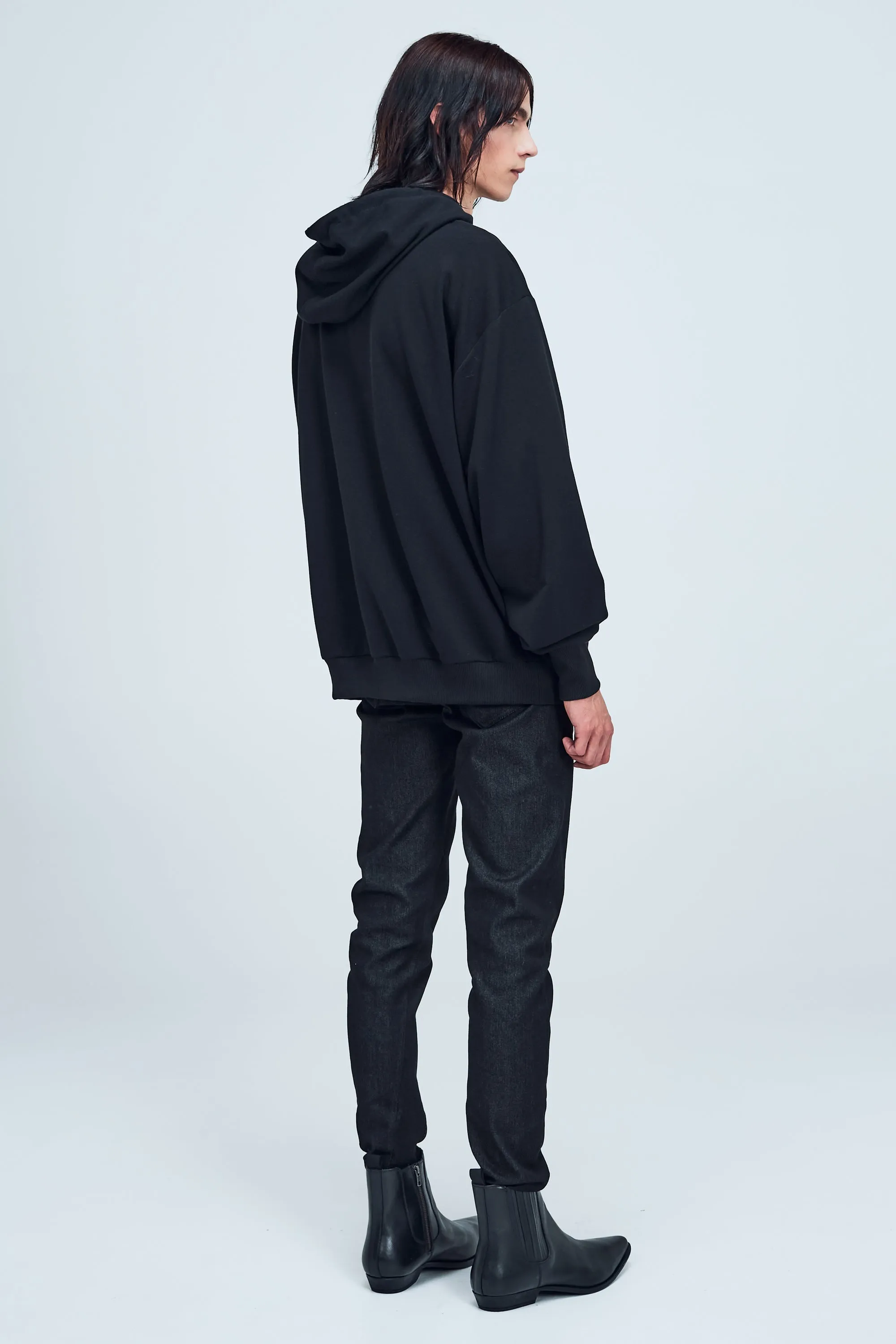 One Wolf Oversize Hoodie melns, standarta