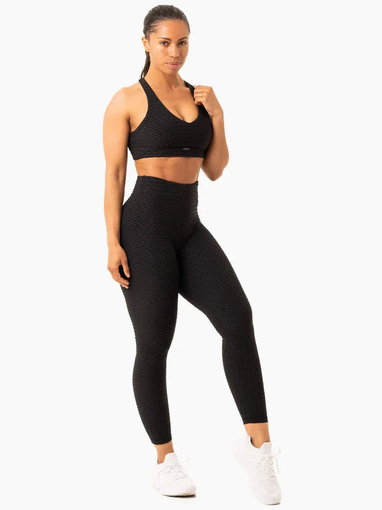 OPTIC SCRUNCH BUM LEGGINGS BLACK