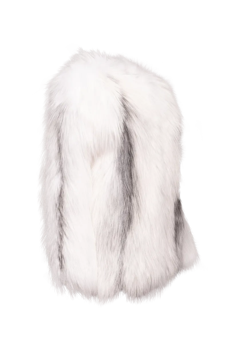 Perforated Fox Fur Jacket