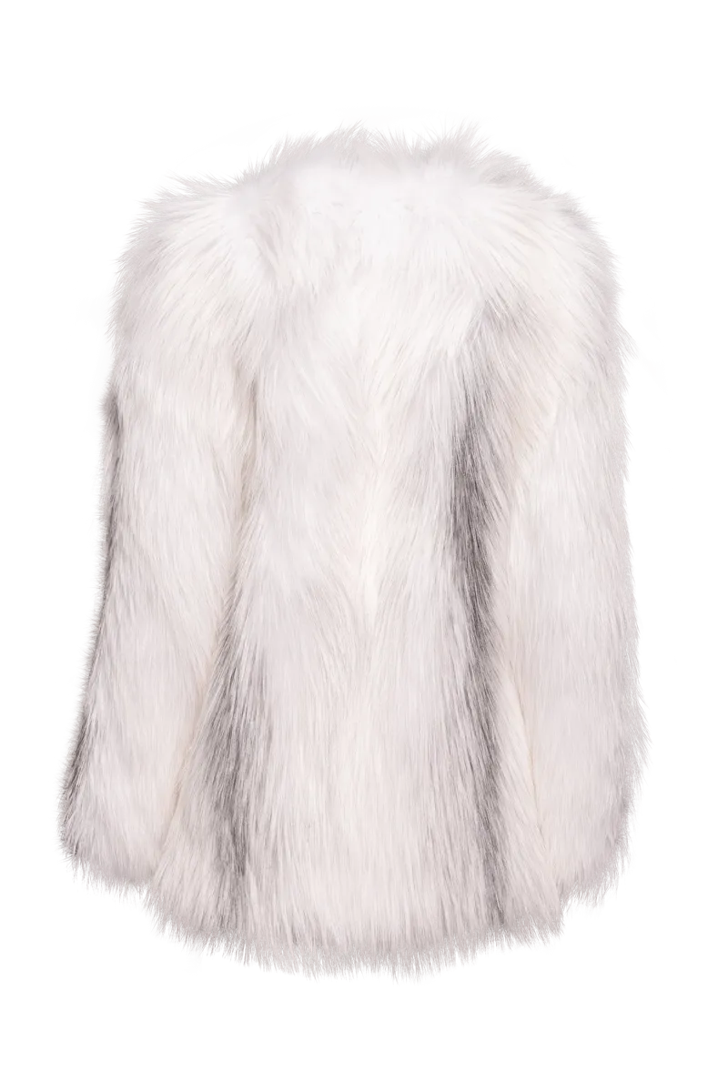 Perforated Fox Fur Jacket