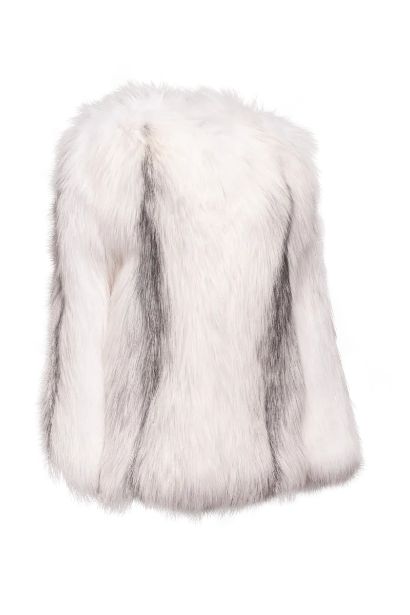 Perforated Fox Fur Jacket