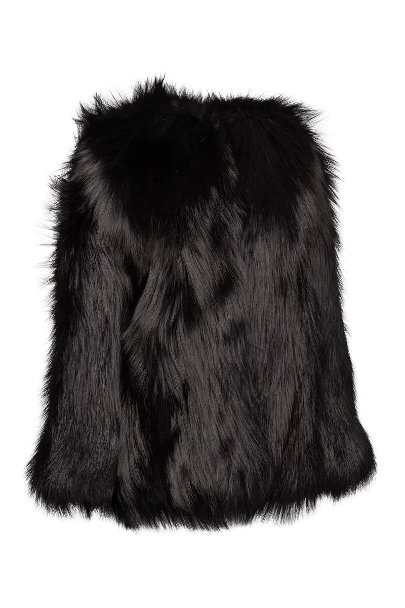 Perforated Fox Fur Jacket