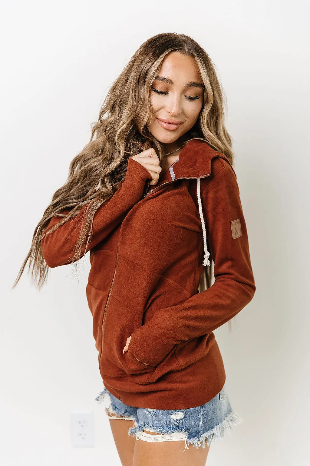 Performance Fleece FullZip Sweatshirt - Chestnut