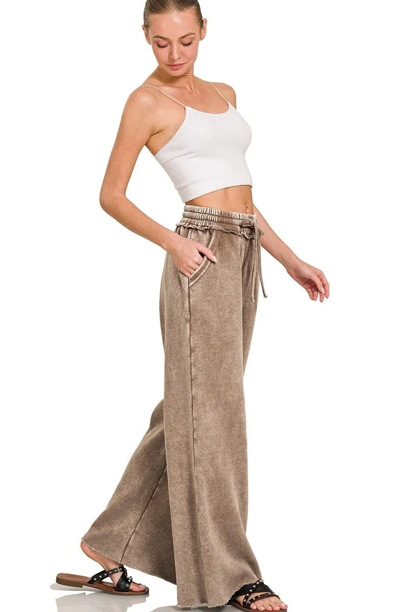 Poe Wide Leg Fleece Pants