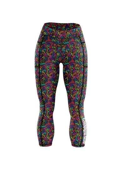 "Disco doodle" capri leggings