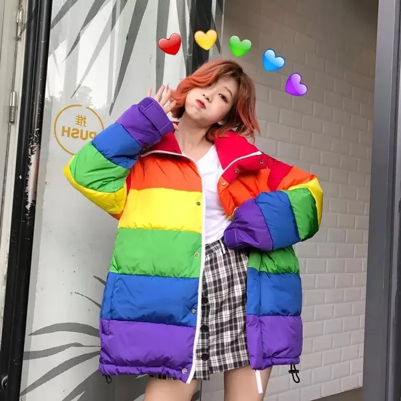 Rainbow Puffed Jacket